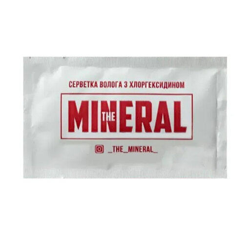 Салфетка  для ухода за татуажем с хлоргексидином The Mineral 1шт белые
