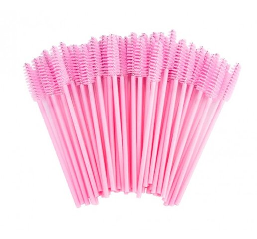 Щіточки для брів Pink 50шт